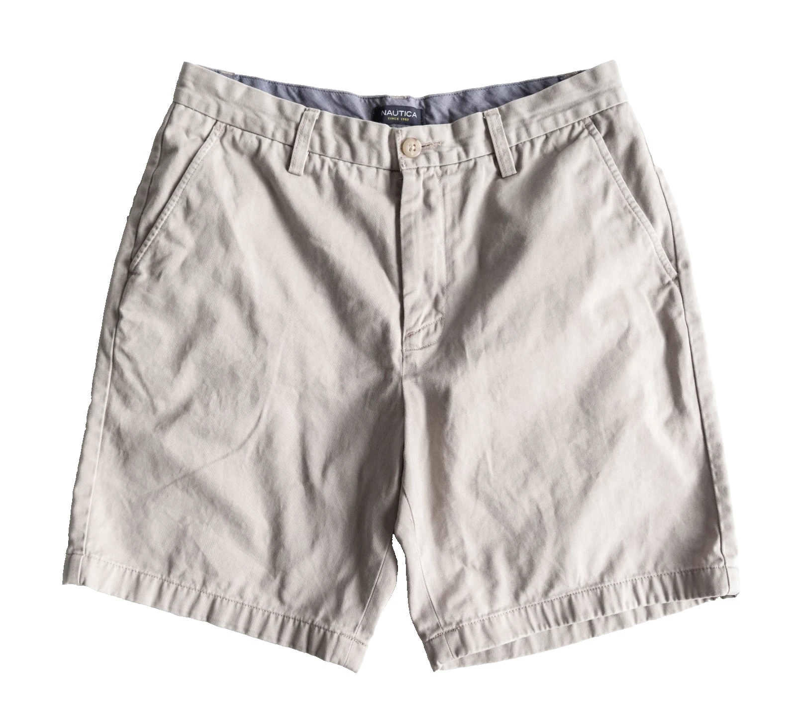 Nautica Men's Camel Chino Cotton Shorts Size 32 VGC