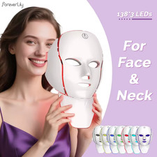 7 Colors Photon Facial LED Mask Red Light Therapy Anti Aging Face Neck Beauty Ma