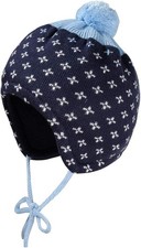 maximo Baby Boys' Hat with Pom-pom, Winter Hat, Blue Navy-Arctic White, 45 