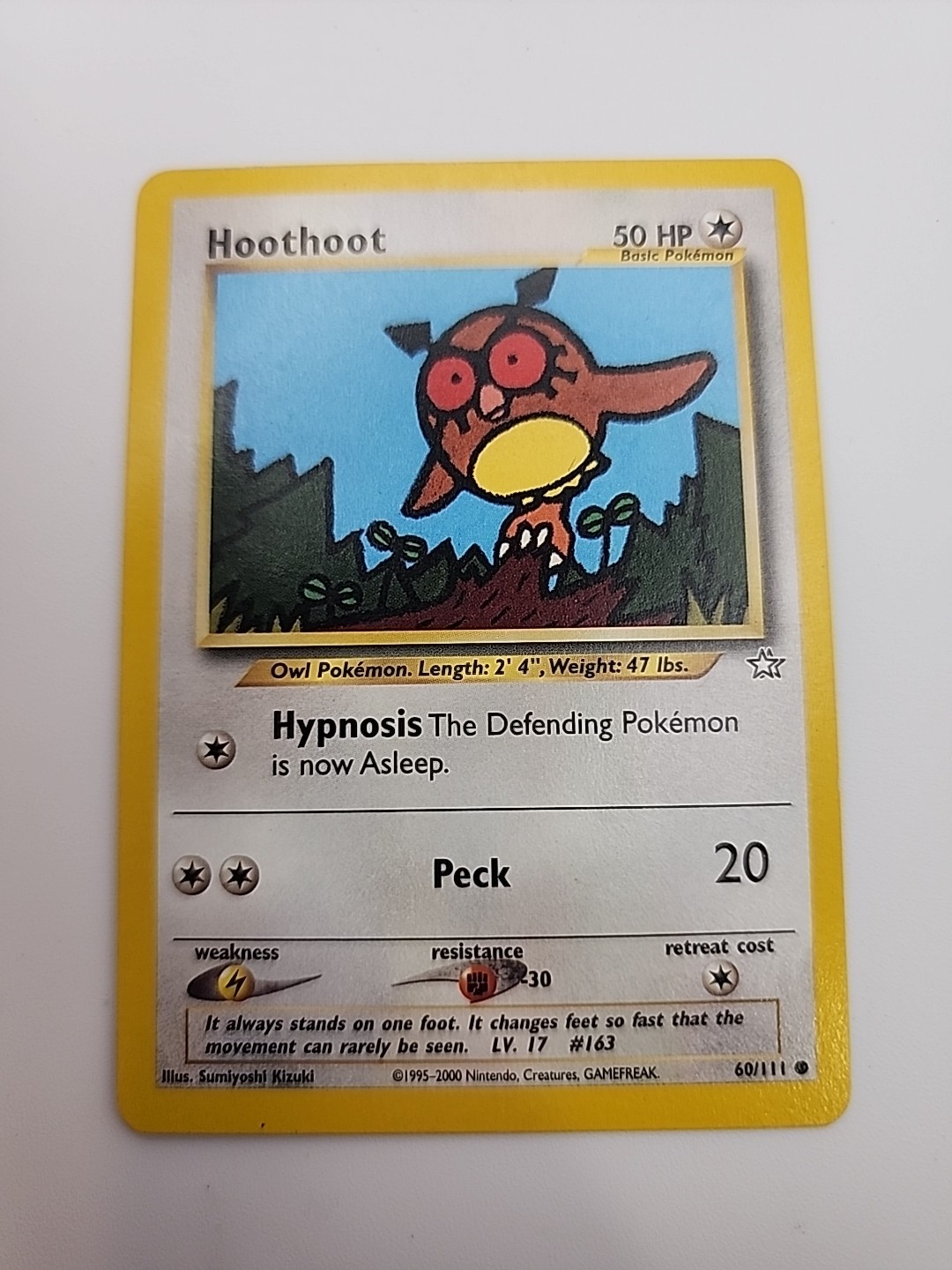 Pokémon TCG Hoothoot 60/111 WotC Neo Genesis Regular Common Card