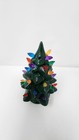 Vintage Mold Ceramic CHRISTMAS TREE 9” Painted Green Lights Up Battery Operated — photo 10