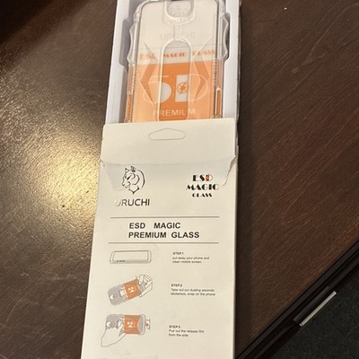 URUCHI 5D Full Glue Tempered Glass Screen Protector iPhone 15 Pro Black 2 Pack