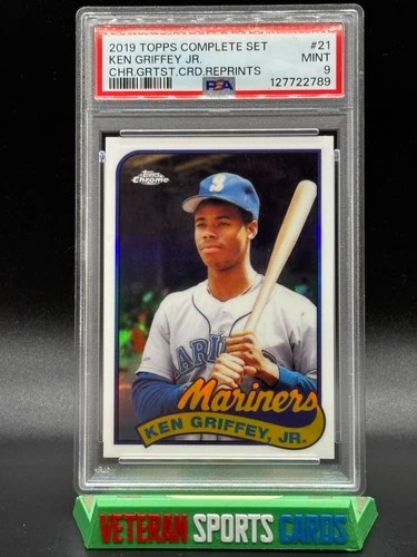 2019 Topps Chrome Greatest Cards Reprint Refractor Ken Griffey Jr TGCR-21 PSA 9