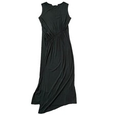 Peruvian Connection Womens Black Sleeveless Maxi Dress Size Small High Side Slit