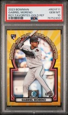 2023 Bowman Chrome ROY Fav Gold #11 Gabriel Moreno RC PSA 10 [40/50]