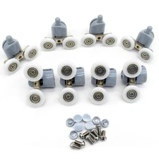 8 Pcs Double TwinTop/Bottom Shower Door Rollers/Runners/Pulleys/Wheels Bathro...