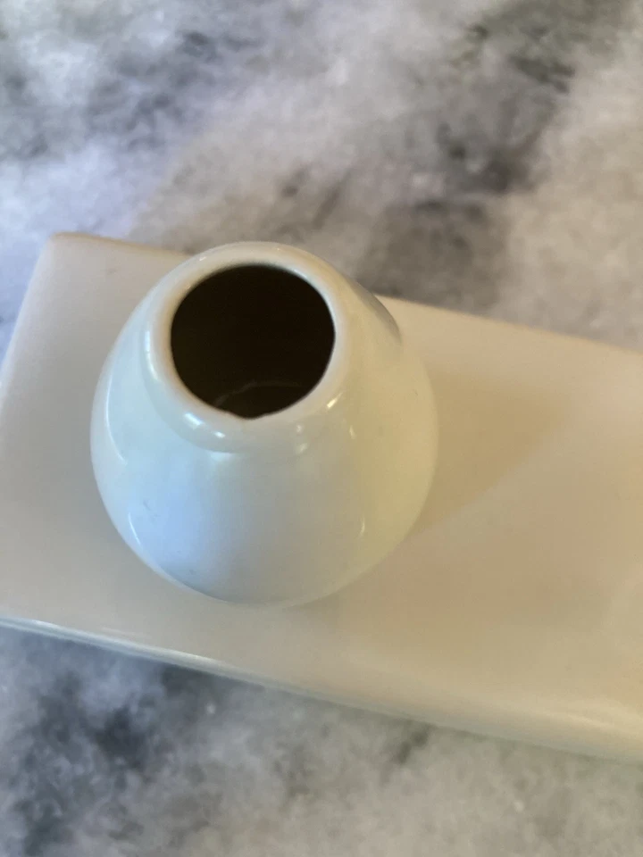 Jarrón de gres Nora Fleming soporte para palillo de dientes punto perlado retirado 6”x2 3/4”x3” Foto 3 de 4