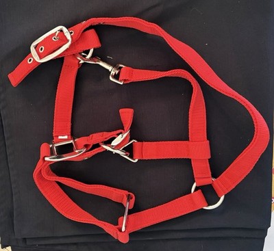 NWT Yolispa Horse Head Collar Adjustable Red size Medium