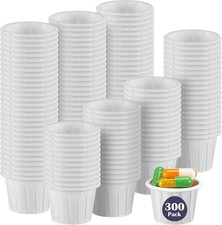 300 Pcs Paper Medicine Cups 0.5 oz Disposable Paper Condiment Souffle Portion