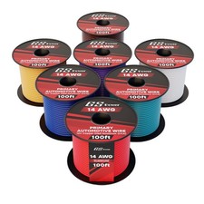 GS Power 700ft CCA 14 Gauge Wire Automotive, 100ft Spool, 7 100 ft, 7-Colors
