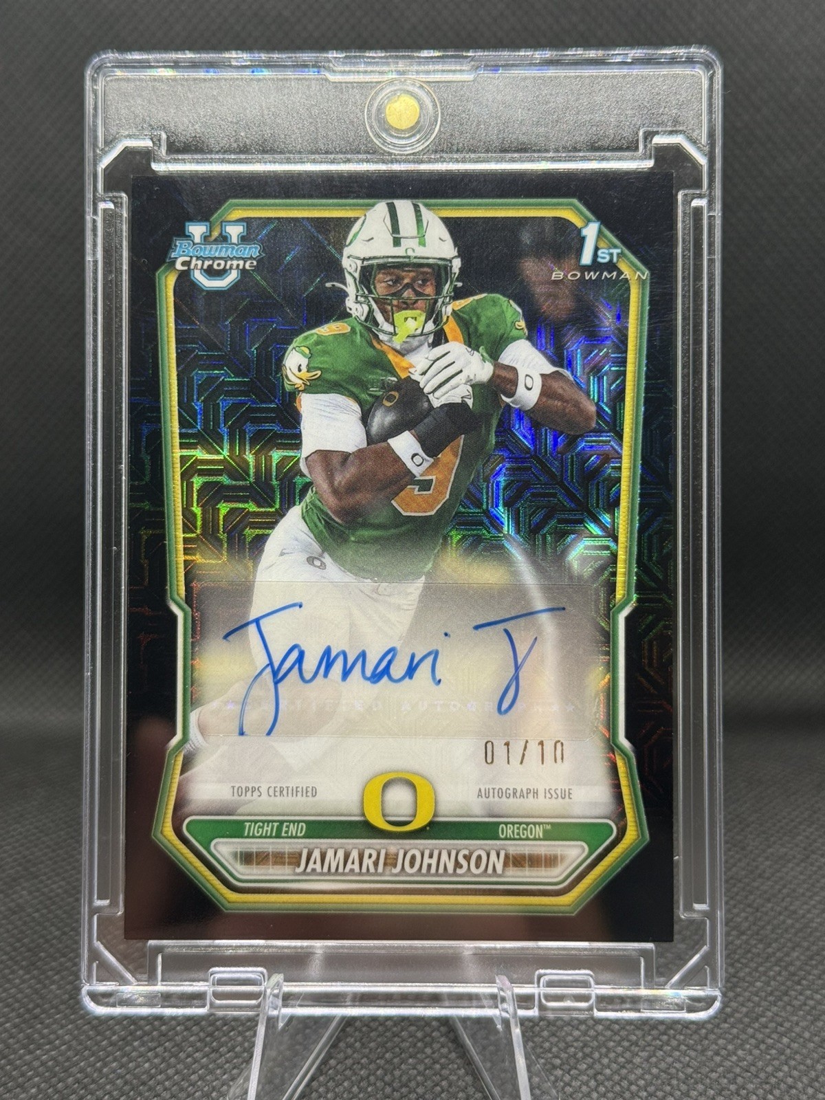 2026 Bowman U Chrome Jamari Johnson BLACK MOJO Refractor Auto FIRST ON PRINT/10