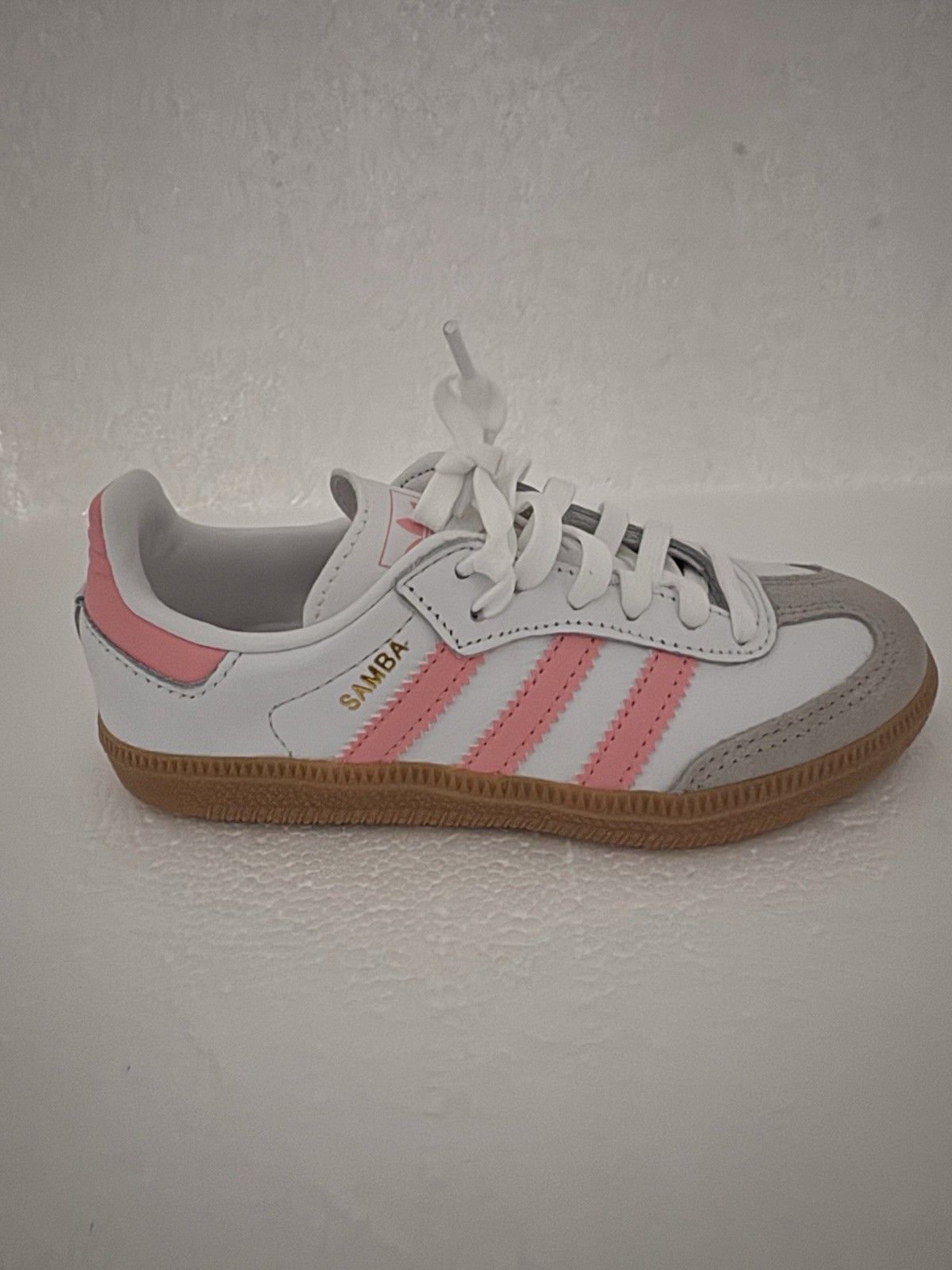 Adidas Samba OG Shoes Kids Girls 10.5 Casual Stylish Sneakers White Pink Stripe Adidas Samba OG Shoes Kids Girls 10.5 Casual Stylish Sneakers White Pink Stripe