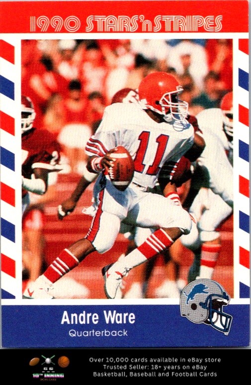 1990 Asher Candy Stars 'n Stripes FOOTBALL #86 Andre Ware