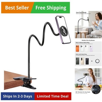 Magnetic Cell Phone Stand Holder for Bed Laying Down, Lazy Bedside Gooseneck ...