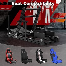Zootopo 4080Aluminum Alloy Racing Simulator Cockpit Fit For Logitech G920 G923