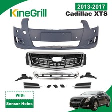 For 2013-2017 Cadillac Xts Complete Front Bumper Grille Assembly W Sensor Holes For 2013-2017 Cadillac Xts Complete Front Bumper Grille Assembly W Sensor Holes