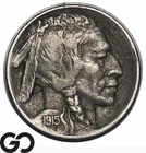 1915-S Buffalo Nickel, Full Horn, Choice XF Better Date, Bids: 430-525