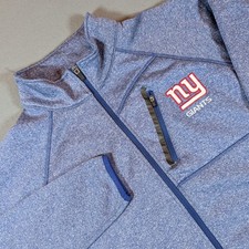 New York Giants NFL Fleece Jacket Pullover Mens L Full Zip