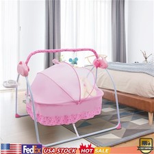 Electric Baby Swing Motorized bluetooth Music Cradle Bed Rocker Chairs Portable