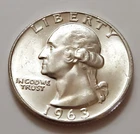 1963 D Washington Quarters 90% Silver 50c Denver      (X5)