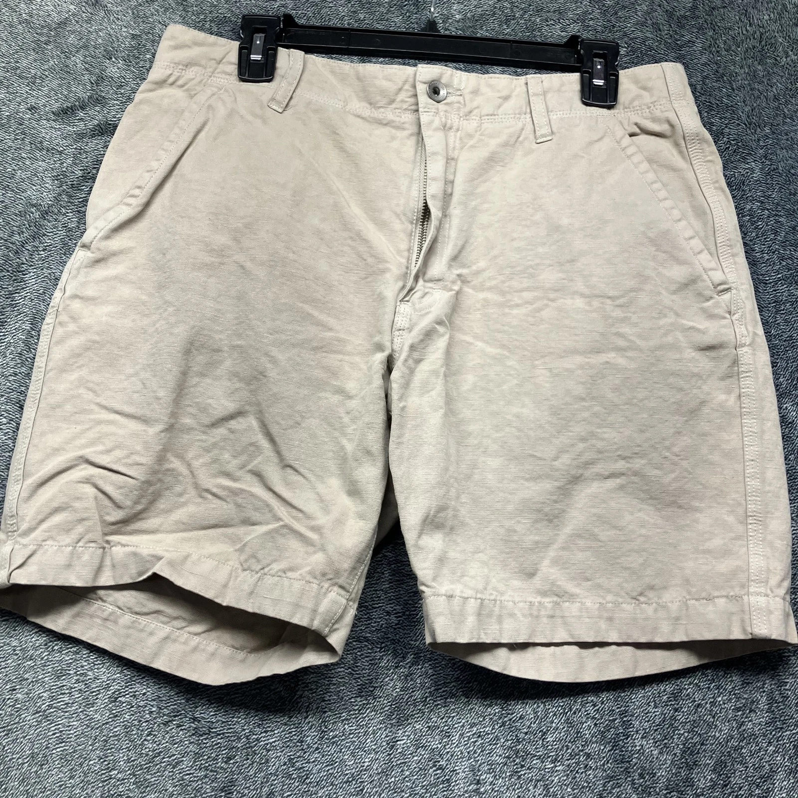Taylor Stitch Mens Size 33 Beige Trail Slub Cotton Linen Shorts (V3)