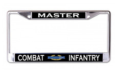 master combat infantry chrome license plate frame made in usa