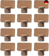 Tischkarten-Halter, aus Holz, Vintage-Stil, 12 Stück, mit 12 Tischnummer-Karten 