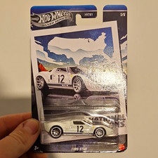 Hot Wheels Silver Series Ford GT-40 Racing White Black 1:64 Unopened