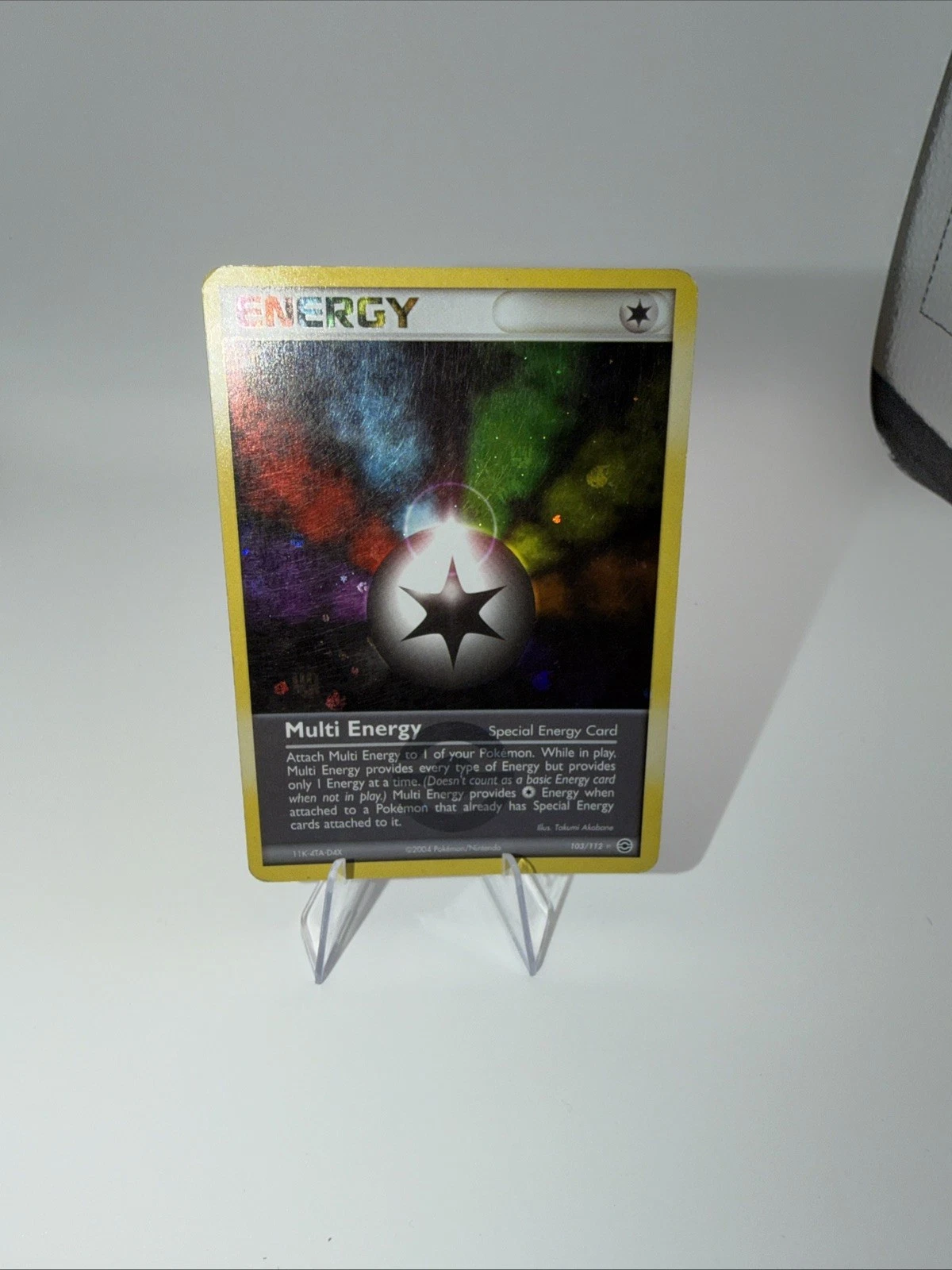 Pokemon TCG Multi Energy 103/112 Ex Fire Red & Leaf Rare Reverse Holo Wrinkle MP
