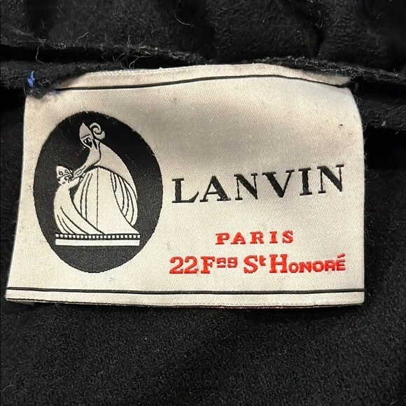 Lanvin Negro Lana Borde Crudo Punto Suéter Chaquetón 36 Foto 4 de 4