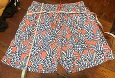 NWT George Swim Trunks Men's Small Pineapple Printed Bathing Suit Board Shorts