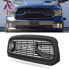 Grille For Dodge Ram 1500 2013-2018 Big Horn Bumper Grill Matte Black W/Letters
