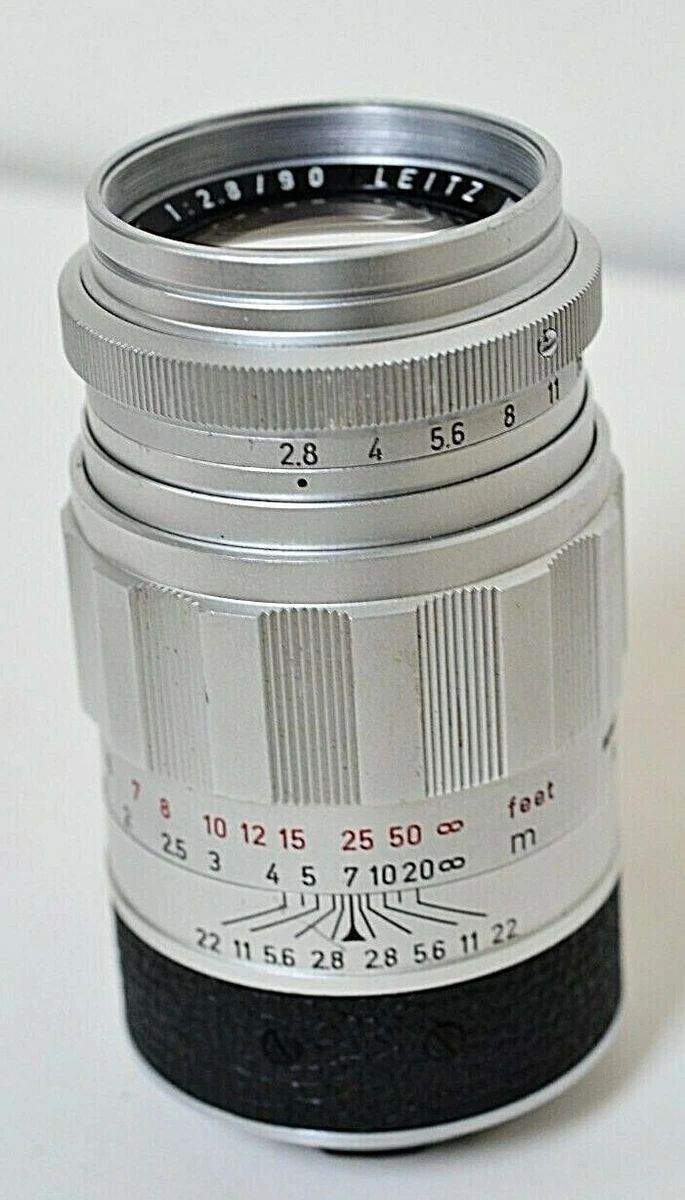 Rare-First Version-Leica 90mm f/2.8 Elmarit Screw-Mount Lens - LTM, Wetzlar 1959