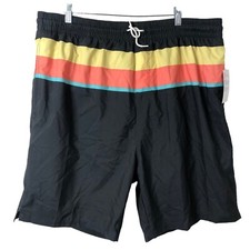 Old Navy NWT Men's Striped Above the Knee Swim Trunks Shorts 8" Inseam Size XXL