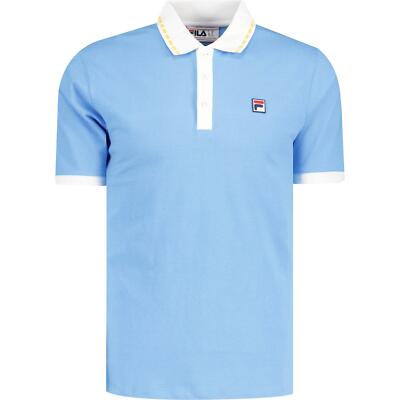 FILA SEB POLO GRAPHIC SHIRT BLUE-WHITE-CREAM/GOLD