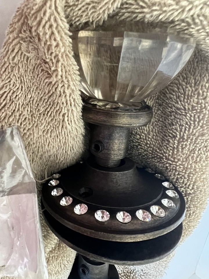 Hobby Lobby Antique Replica Crystal Door Knob Set Clear Glass Knob