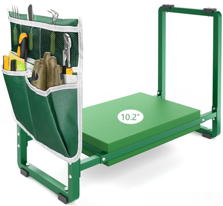 10.2" Wider Garden Kneeler & Seat Heavy Duty Thick Gardening Bench for Kneeling