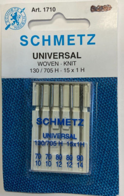 SCHMETZ ART 1710 - UNIVERSAL WOVEN-KNIT SEWING MACHINE NEEDLE, COMBO PACK