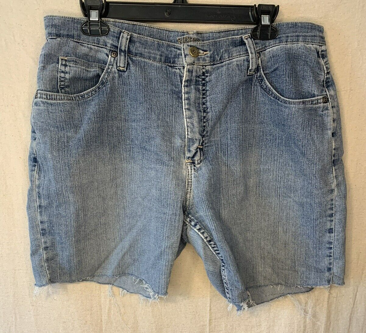 Vintage Riders by Lee Shorts Cut Off Jeans Womens 14 Blue Denim
