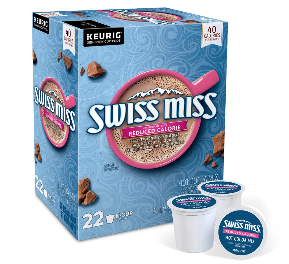 Swiss Miss Reduced Calorie Hot Cocoa Keurig Coffee KCup Pods Pack of
