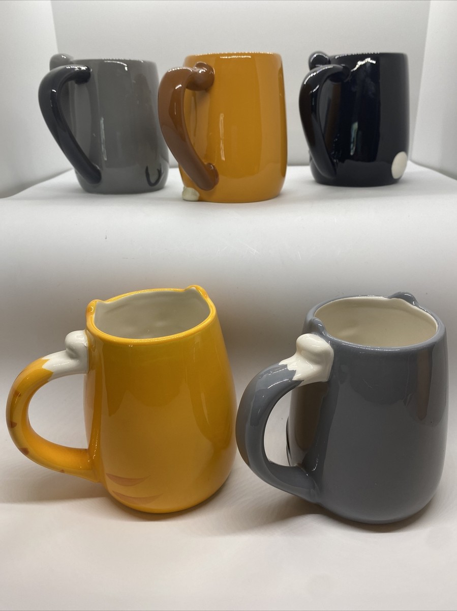 TAG Animal 3D Ceramic Coffee Mug 10 Oz CAT MOUSE ELEPHANT LION