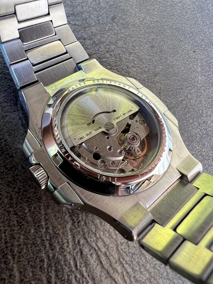 Reloj Hombre Real Totalmente Helado Blinged Acero Inoxidable Busto Abajo 41mm Hip Hop Foto 2 de 4