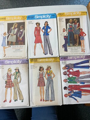 6 Vintage Simplicity Patterns Size 12 Yng Jr/Teen