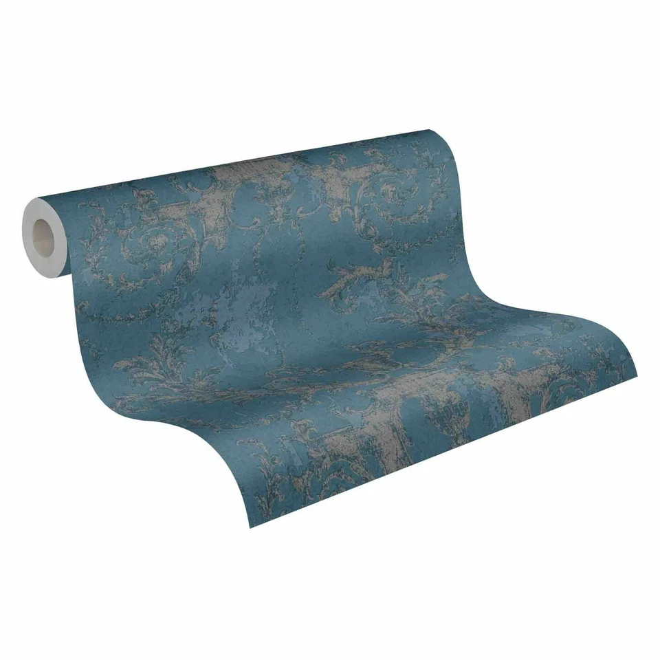 Tapete Vlies Barock blau silber History of Art 37648-5 (3,31€/1qm)