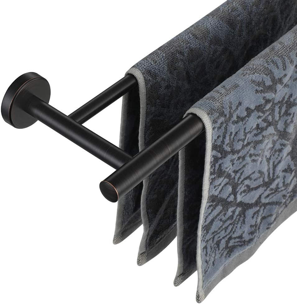 Double Bath Towel Bar 30" Stainless Steel Rack Holder Brushe