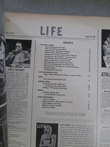 Life Magazine 1938 August 15 High Priest from 3000 BC Great Vintage Magazine (2b - Picture 3 of 4