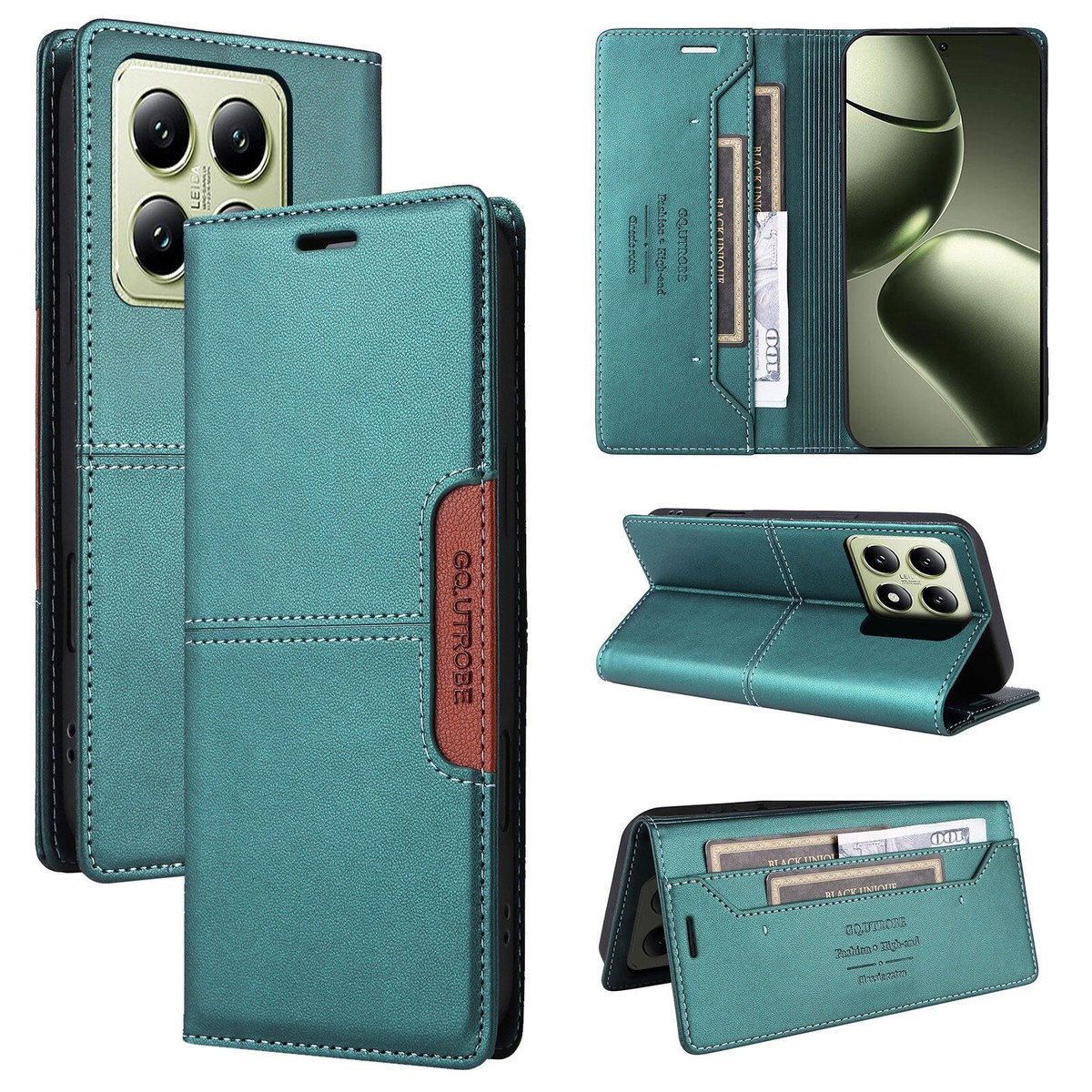 MRSTER Xiaomi Mi A3 hoesje, Xiaomi Mi A3 premium PU-lederen hoes met verborgen magnetische adsorptie, schokbestendig flip portemonneehoesje voor Xiaomi Mi A3 / Mi CC9e. DT blauw