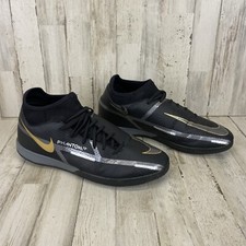 NIKE PHANTOM GT2 ACADEMY DF IC "INDOOR CLEATS" BLACK-GREY SZ 10 Pre-Owned Black
