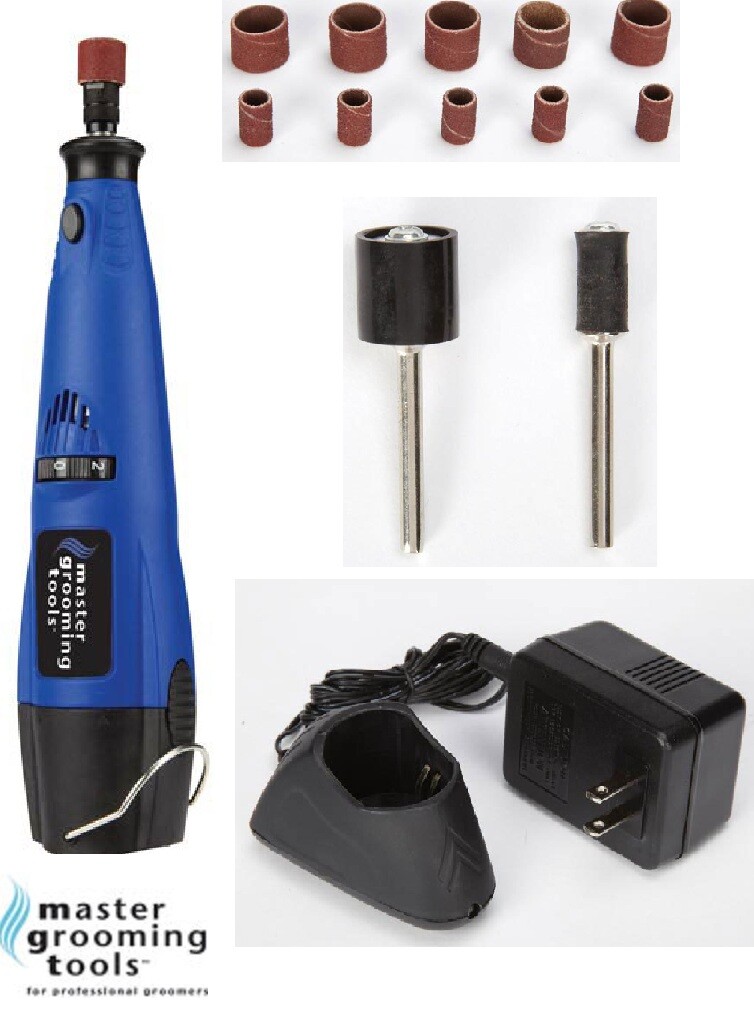 Master Grooming Tools PROFESSIONAL CORDLESS PET DOG CAT NAIL Trimmer GRINDER SET