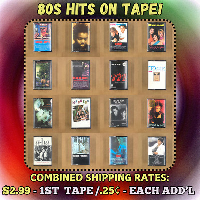 CASSETTE TAPES New Wave Punk Pop 80s 90s OVER 200 HIT TITLES BUILD UR OWN LOT